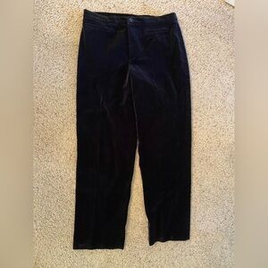 Rafaella Women's Velour Black Straight Leg Pants